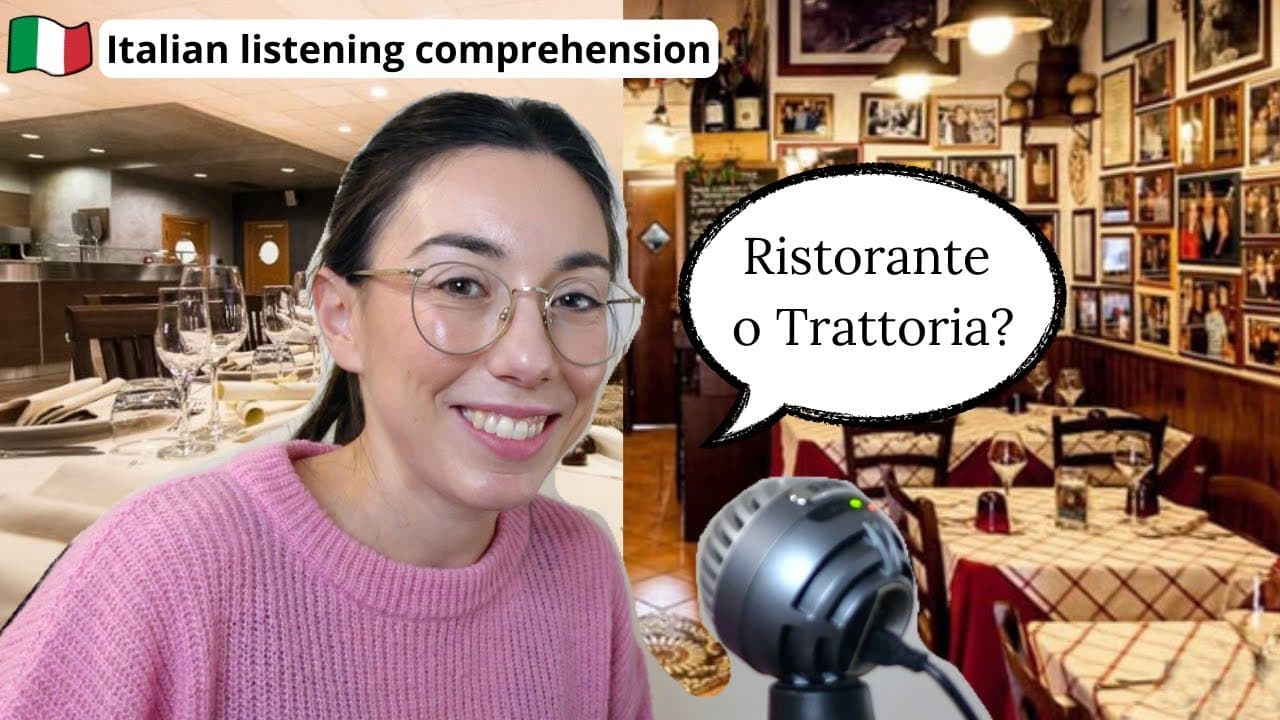 Italian culture: la differenza tra “Ristorante" e “Trattoria" (subtitles)