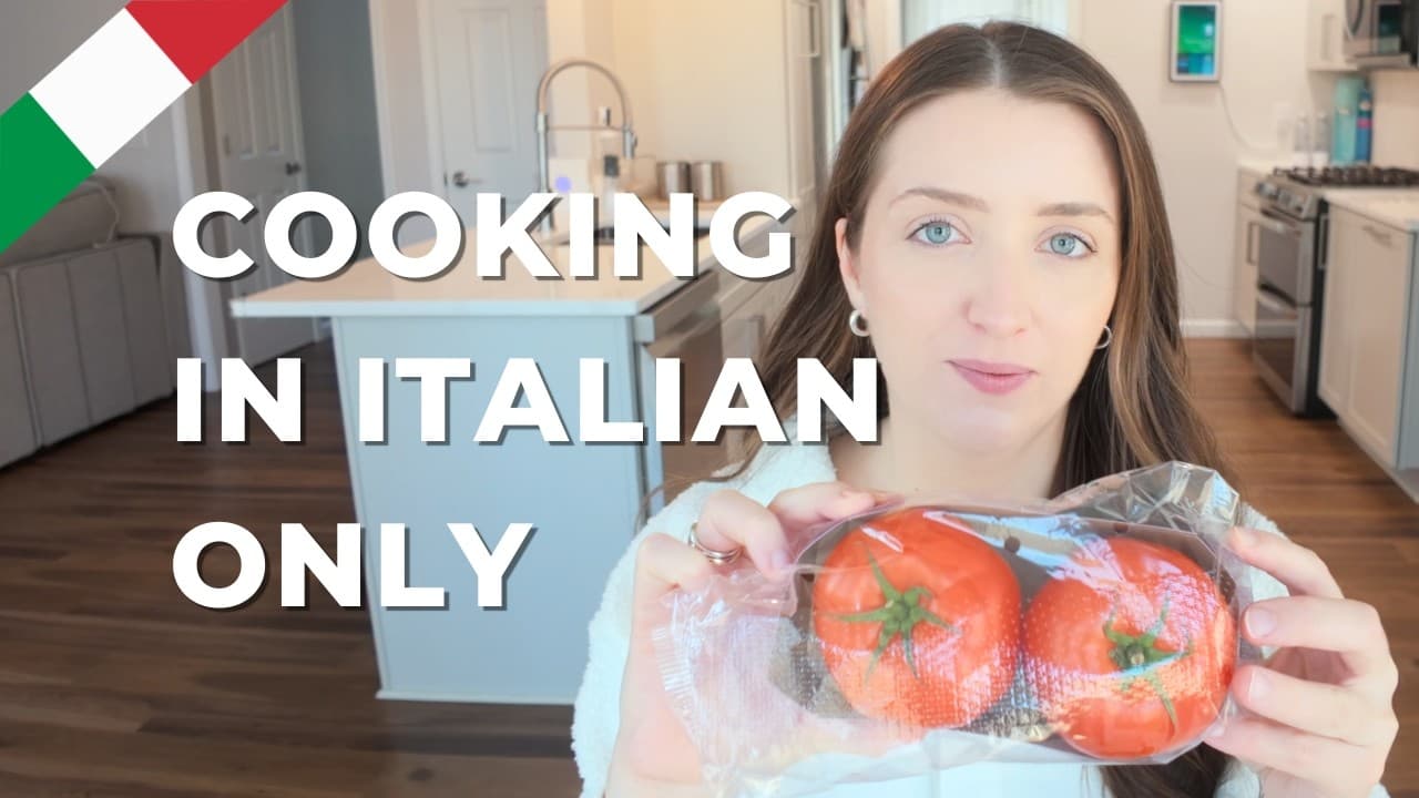 I speak ONLY Italian while making bruschetta 🍅 (with subtitles you’ll understand)