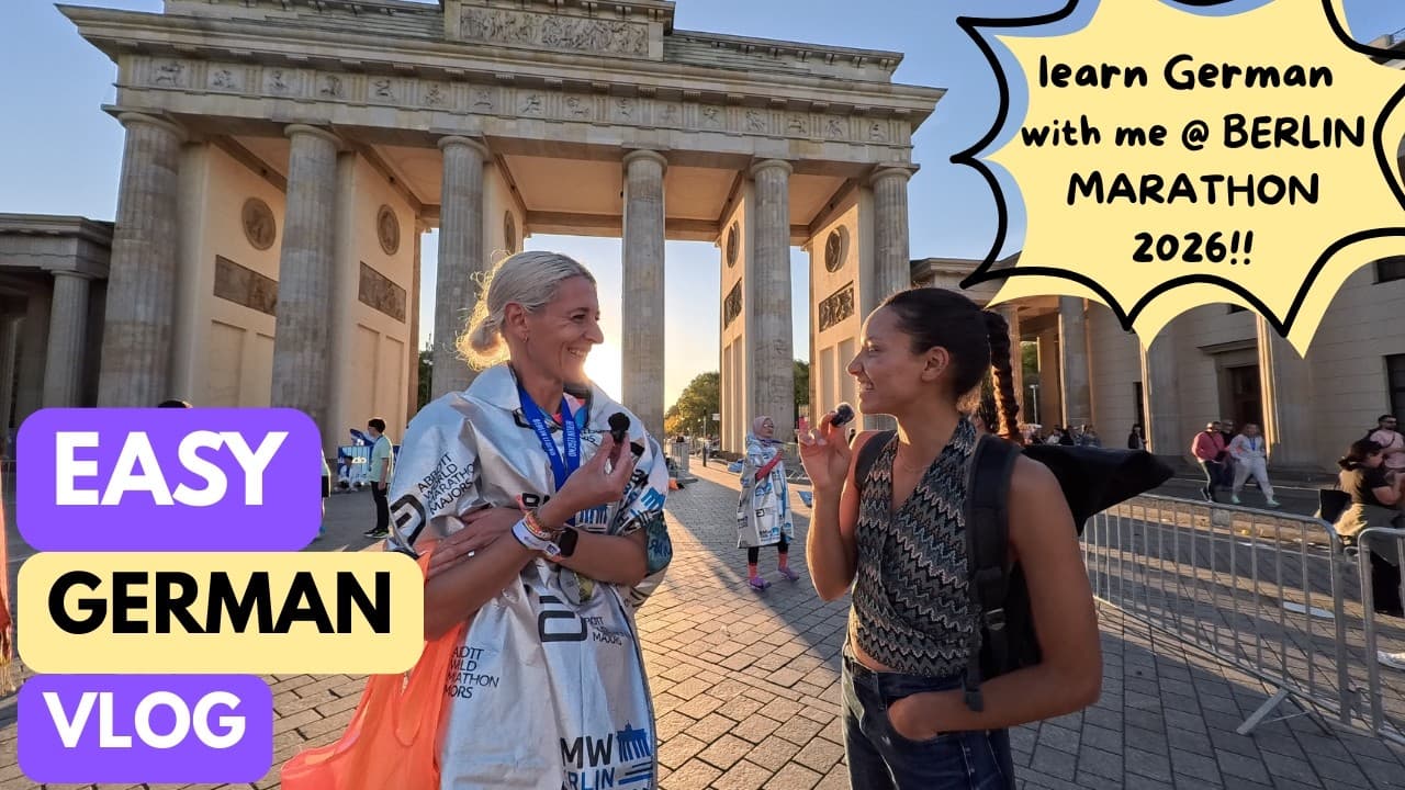 Learn German through Vlogs 🇩🇪 | Practice German @Berlin Marathon! (Slow Vlog & Interviews)