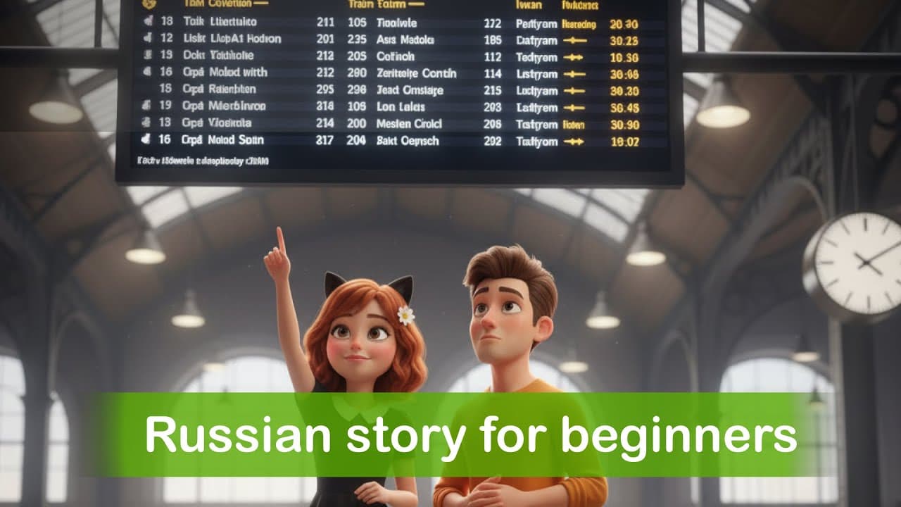 VERY Slow Russian (A1): Our Train Station Adventure!