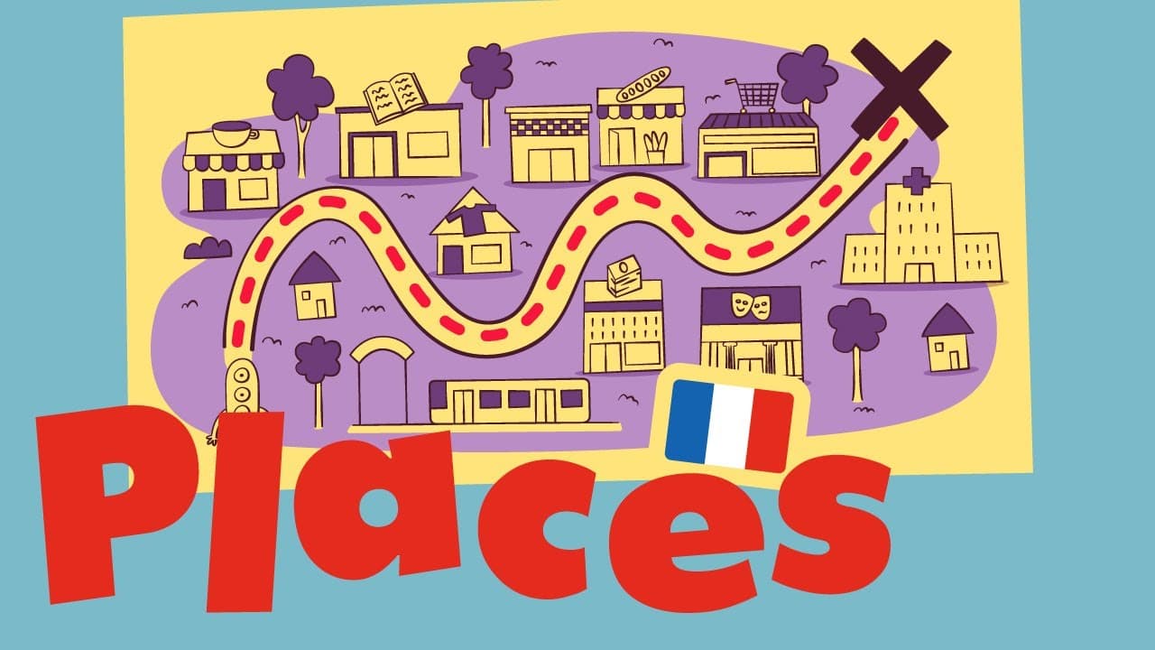 Places Around Town in French: En Ville 🗺️📍 | Blabber Beasts