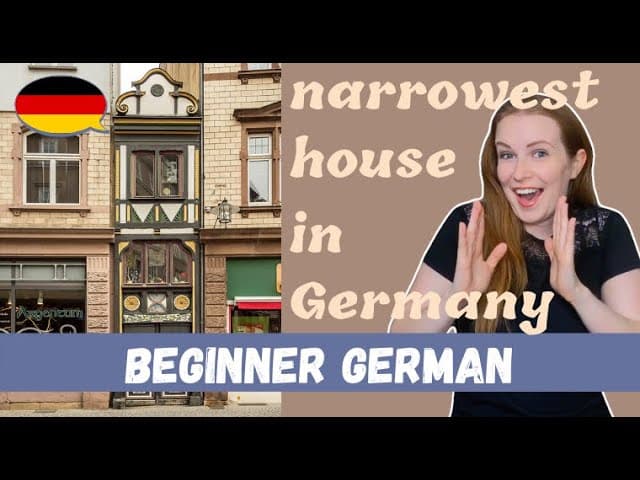 (SHORT) The Narrowest Half-Timbered Houses In Germany│Beginner German