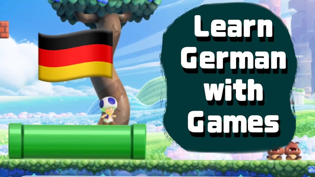 (IN SLOW GERMAN) learn German with games and Mario (comprehensible Input German for beginners)