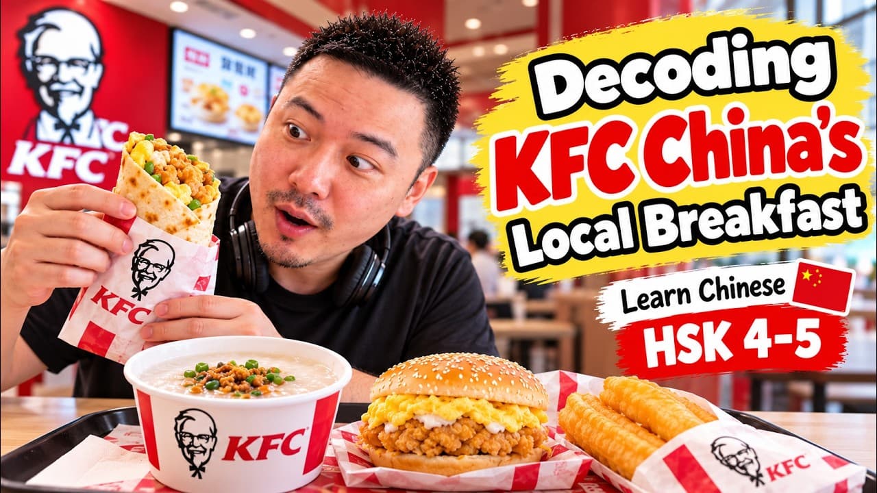 What Does KFC Serve for Breakfast in China? | Learn Chinese HSK 4–5 可理解输入中文课