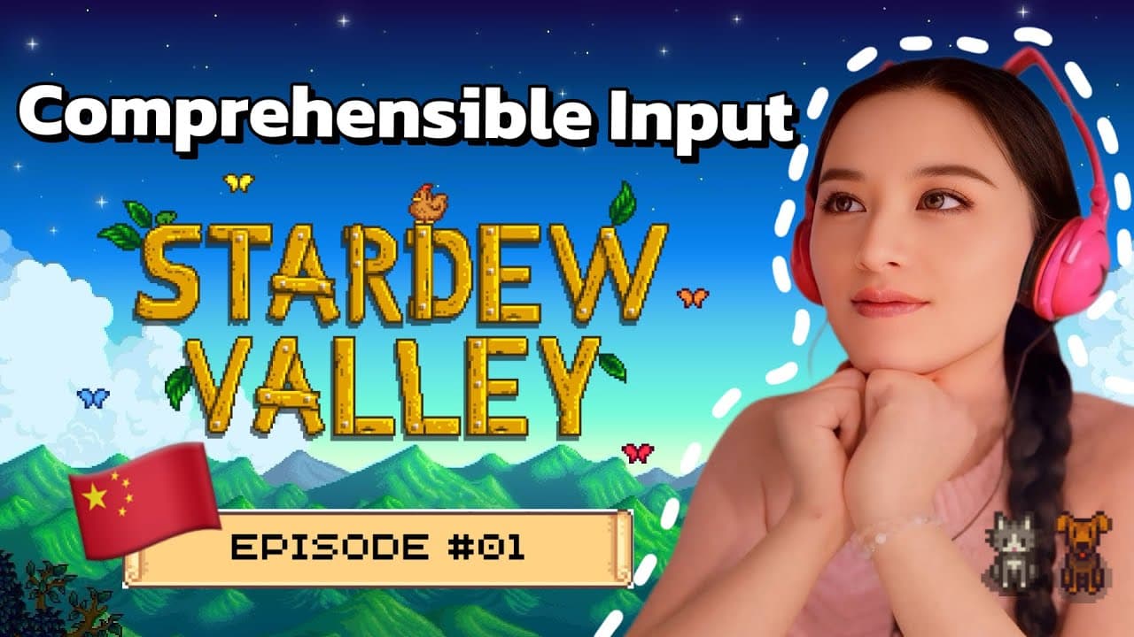 Play Stardew Valley in Chinese 🎮 01 | Relaxed Game + Real Vocabulary｜Pinyin&Eng SUB ｜HSK 2-5