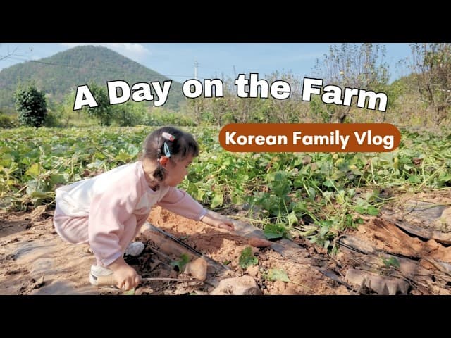 Korean Family Vlog & Learn Korean Naturally | A Day on the Farm 🌱