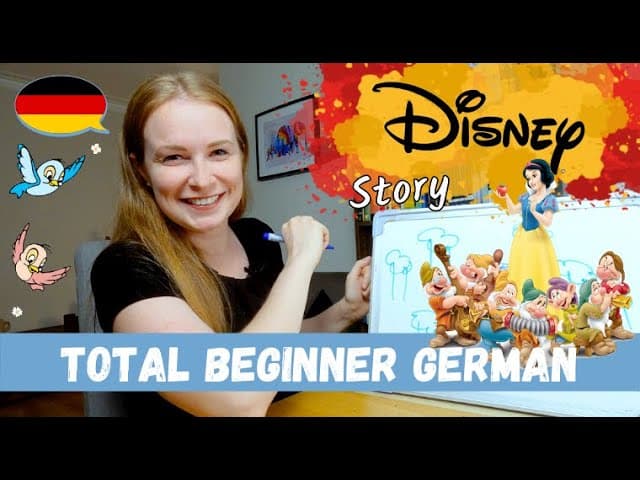 Storytelling: Disney's Snow White And The Seven Dwarfs (In Super Easy German)│Total Beginner German