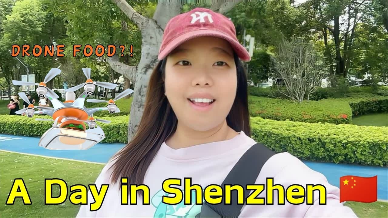 🇨🇳A Day in Shenzhen:Drone Delivery,Hakka Food&China’s Future City｜深圳的一天｜无人机外卖、万象天地、深圳湾公园｜ChineseVlog