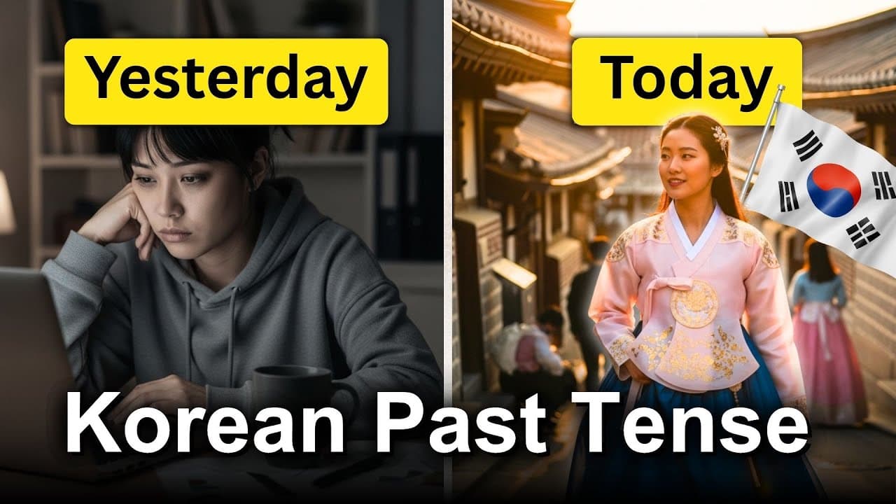 Make Korean Sentences in Past Tense