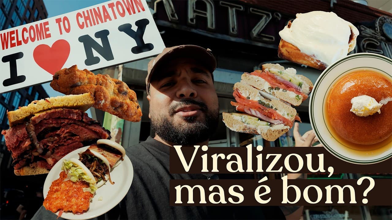 Provei as comidas VIRALIZADAS de Nova York! #CaioPraDentro 076