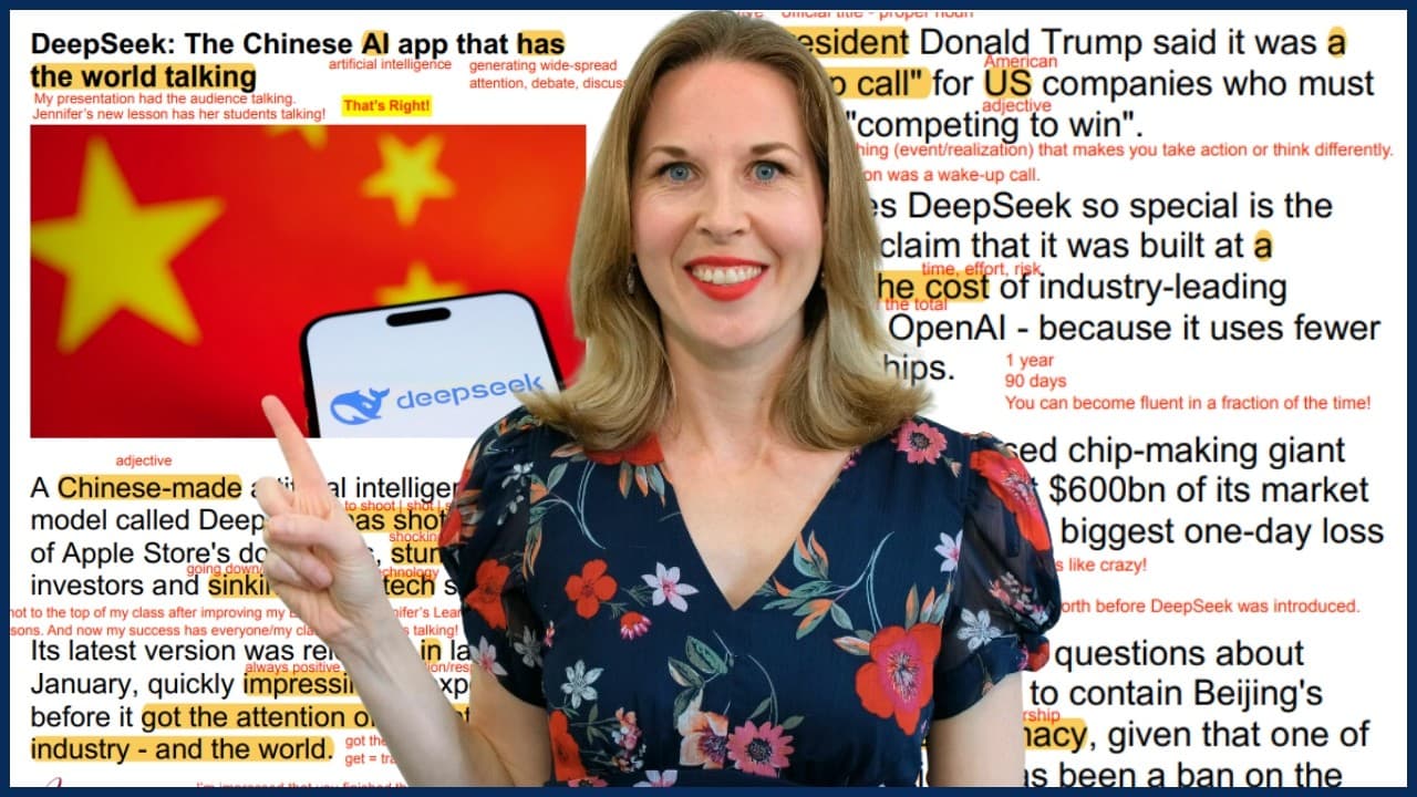 DeepSeek: Learn English with a BBC News Article (Advanced Vocabulary and Grammar)