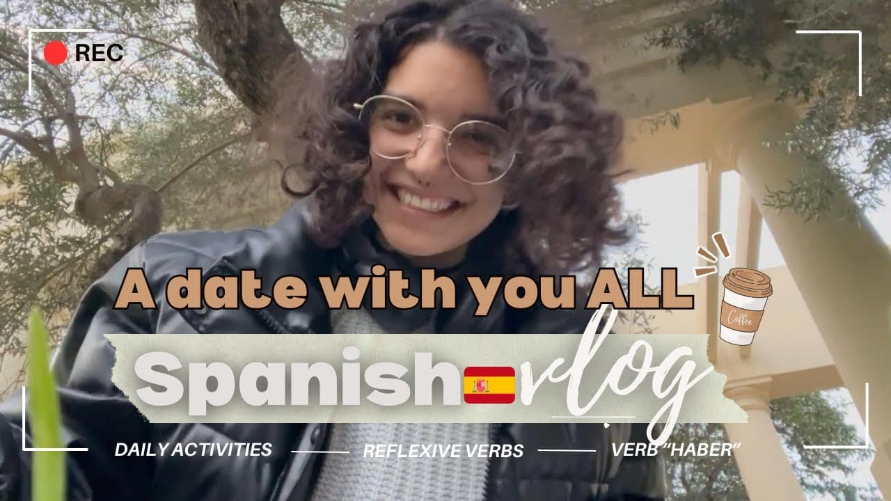 SPANISH Learners VLOG 🇪🇸 [A1-A2] | Join My Solo Date🧋A Chill Day at the Park 🍃 LEVEL A2/B1