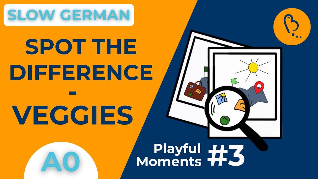Spot the Difference – Vegetables 🥕 | Playful Moments #3 | German Comprehensible Input [A0]