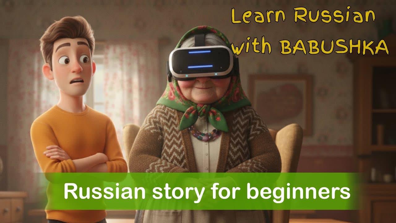 START TO UNDERSTAND RUSSIAN with Short Story (A1-A2): Babushka's Magical 'TV for Eyes'