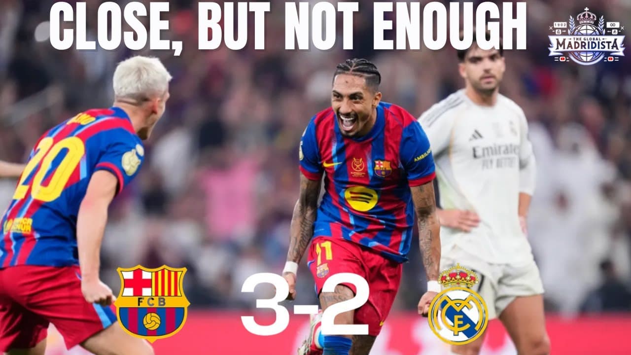 Real Madrid v Barcelona Supercup Final Analysis.