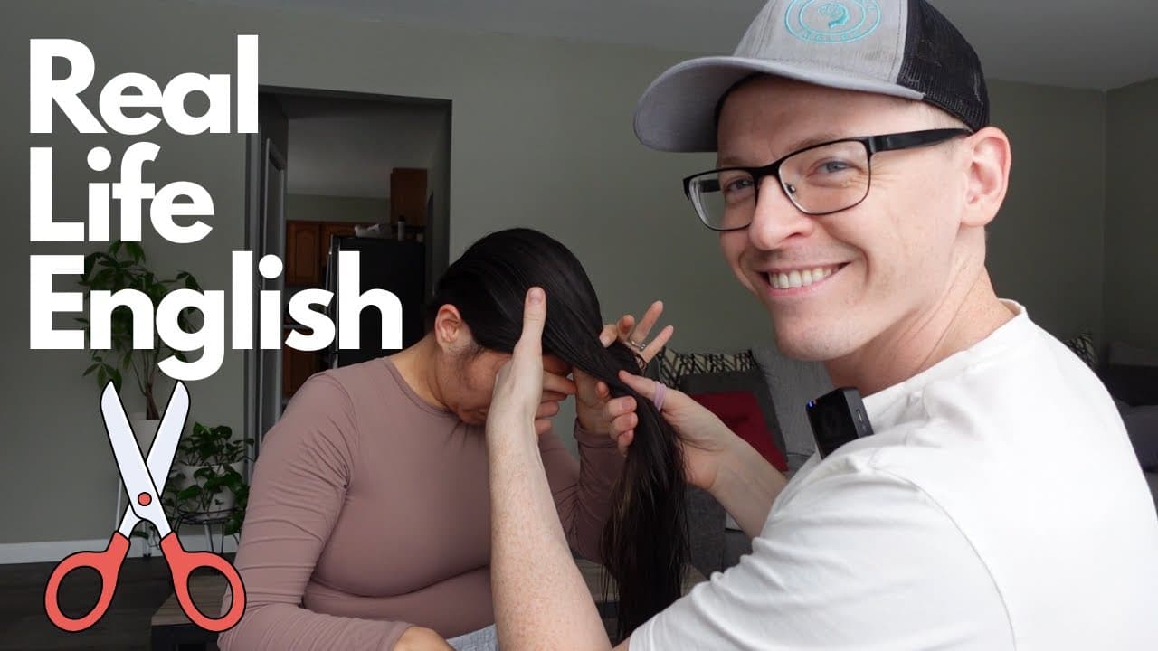 Real Life English… I Cut My Wife’s Hair 😳✂️ Haircut Vocabulary | Comprehensible Input