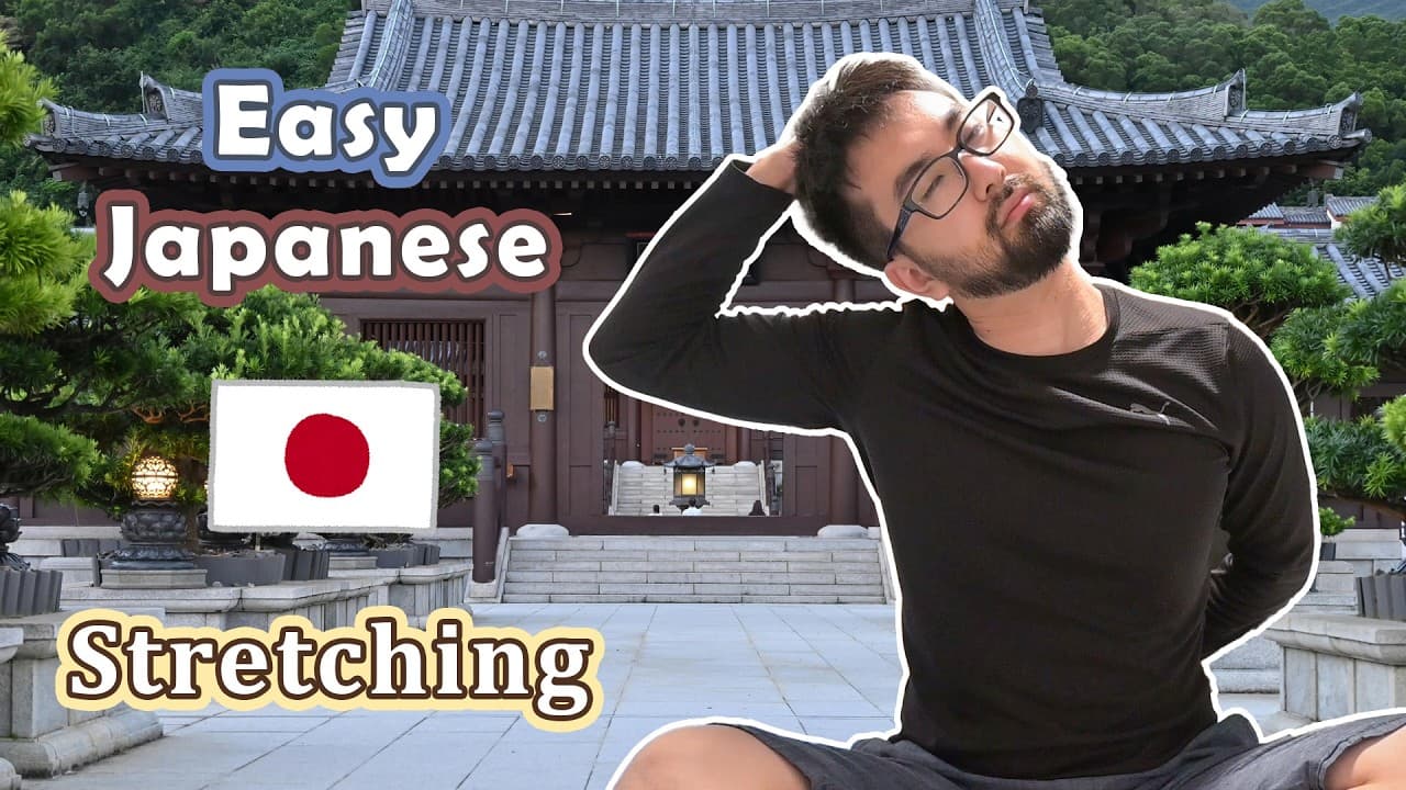 🧘Stretches to Do Before Bed - 🇯🇵👩🏻‍🏫Beginner Japanese Comprehensible Input