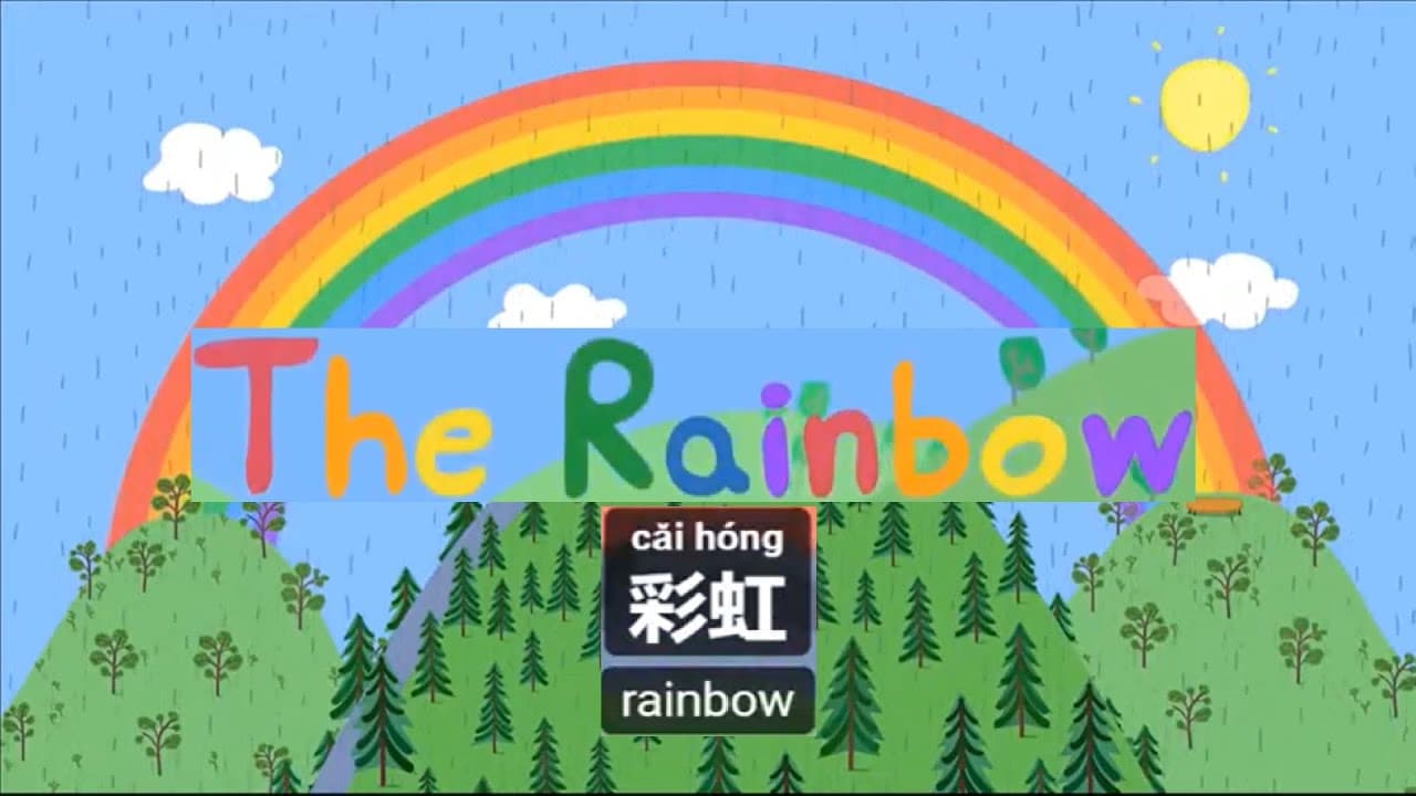 Peppa pig Chinese version - ⛅Rainbow 彩虹 - Pinyin & English & Simplified subtitled