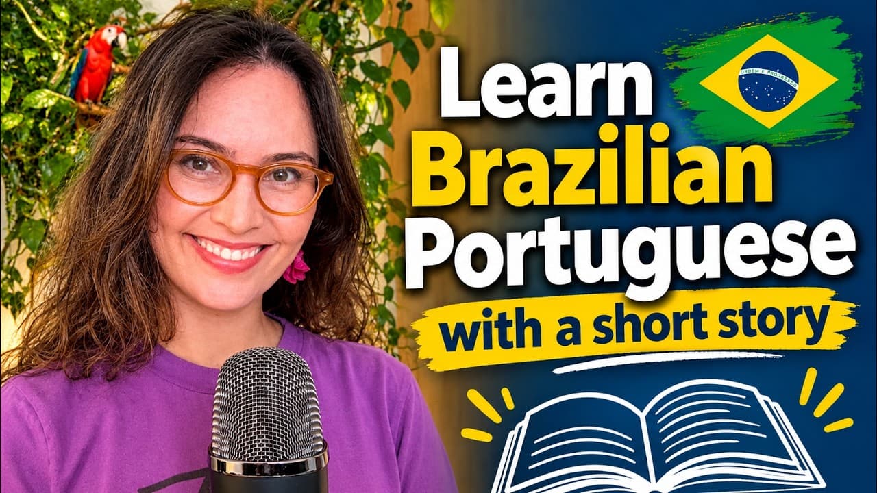 Learn Portuguese with a Short Story 🌙- B1 and B2 Level - Intermediate Brazilian Portuguese 🇧🇷