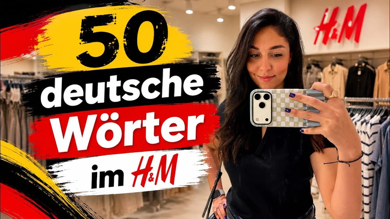 50 deutsche Wörter im H&M 👚 👕  🇩🇪 #deutschlernen #deutschewörter #wortschatzb2 #german #germany 
