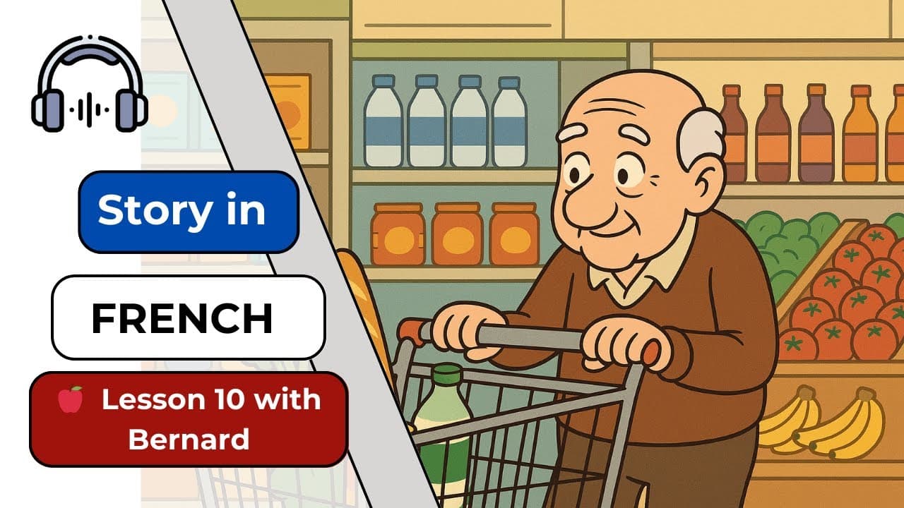 🍎 Une sortie au supermarché – Leçon 10 avec Bernard