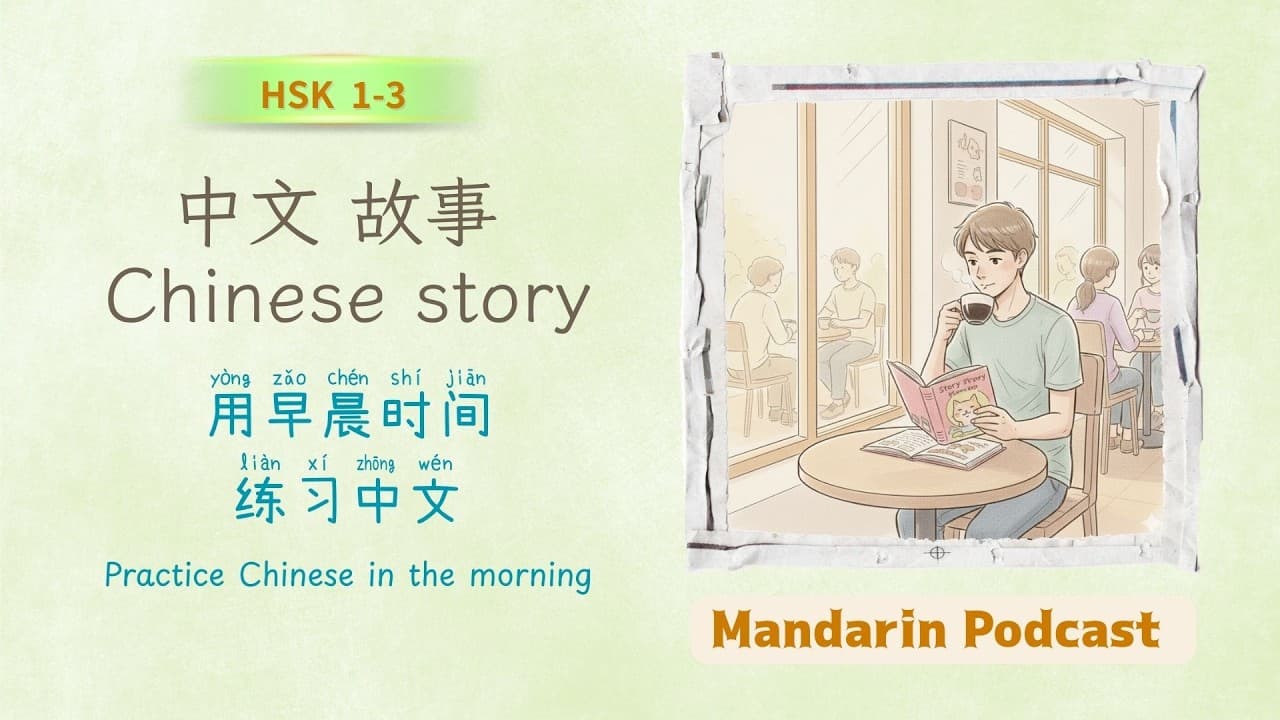 Chinese Story for HSK 1–3 | 用早晨时间练习中文。| Practice Chinese in the morning.