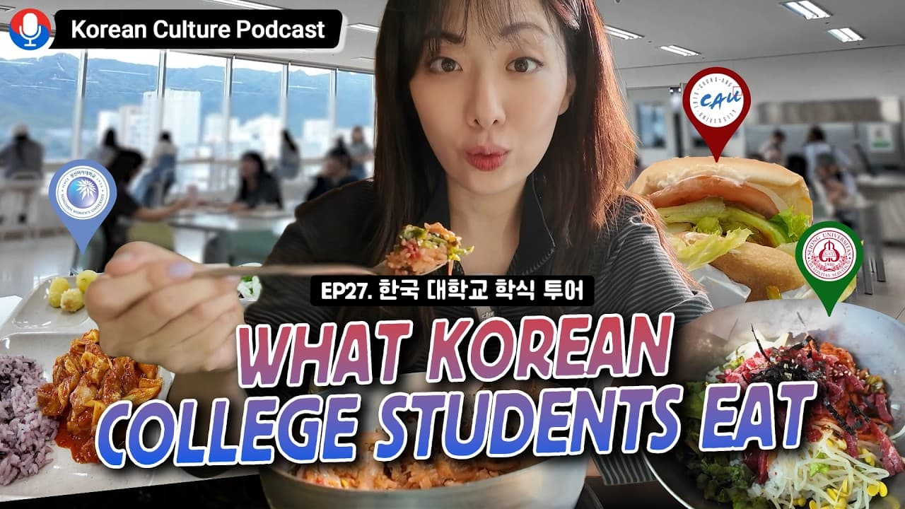(Sub) Korean Campus Food Tour | What Do Korean College Students Eat? | Natural Korean Listening
