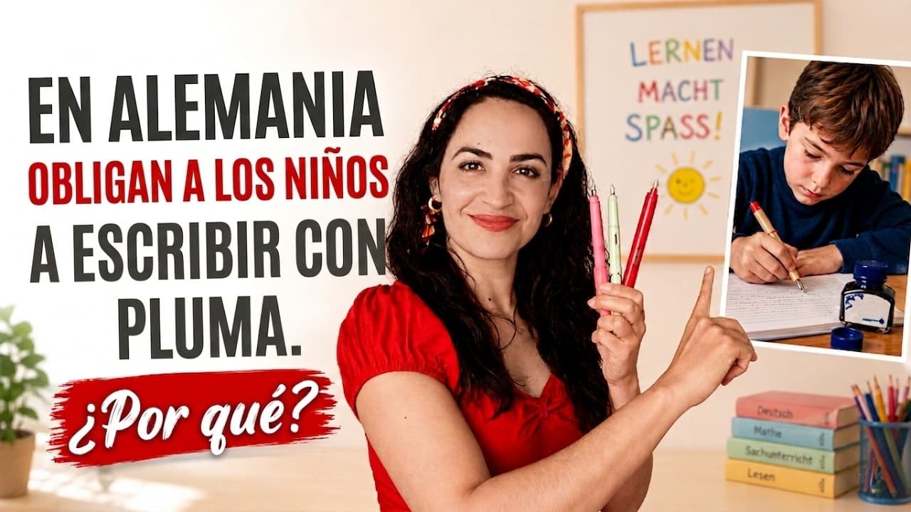 En ALEMANIA los NIÑOS escriben con PLUMA en el COLE: así funciona