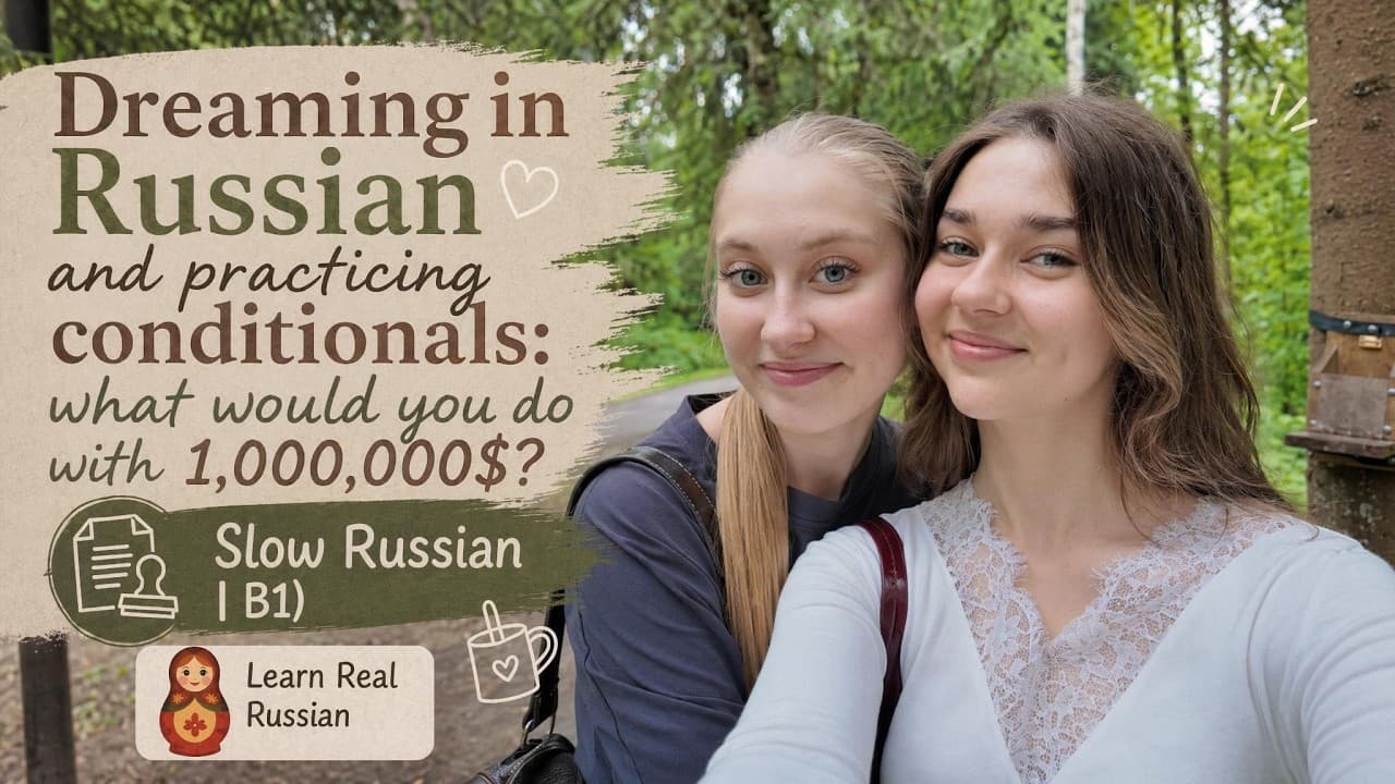 Dreaming in Russian: What Would You Do with $1,000,000? 💸 Conditionals (Easy Slow Russian A2-B1)