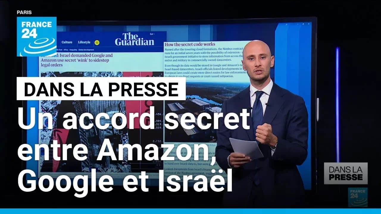 The Guardian révèle l'existence d'un accord secret entre Amazon, Google et Israël • FRANCE 24