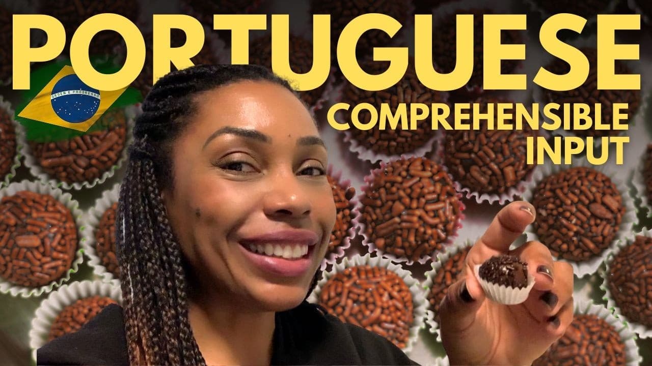 Real Life Brazilian Portuguese: MAKING BRIGADEIRO 🍫 | Comprehensible Input