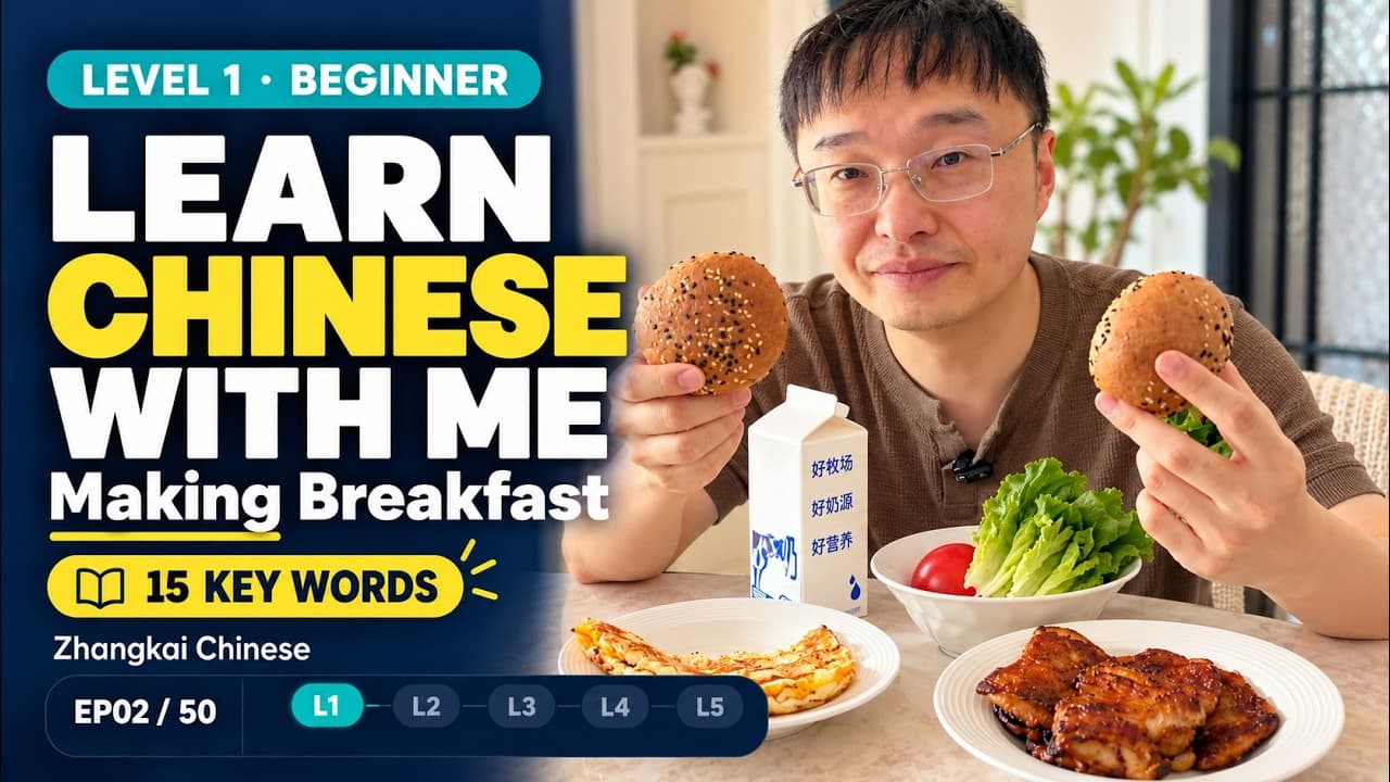 Learn Chinese While Making Breakfast｜Beginner Chinese · Level 1 · EP02