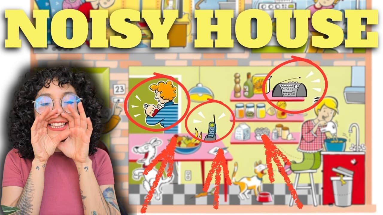 A very NOISY house! 🔊 Describe a Picture in Spanish (SER vs ESTAR)