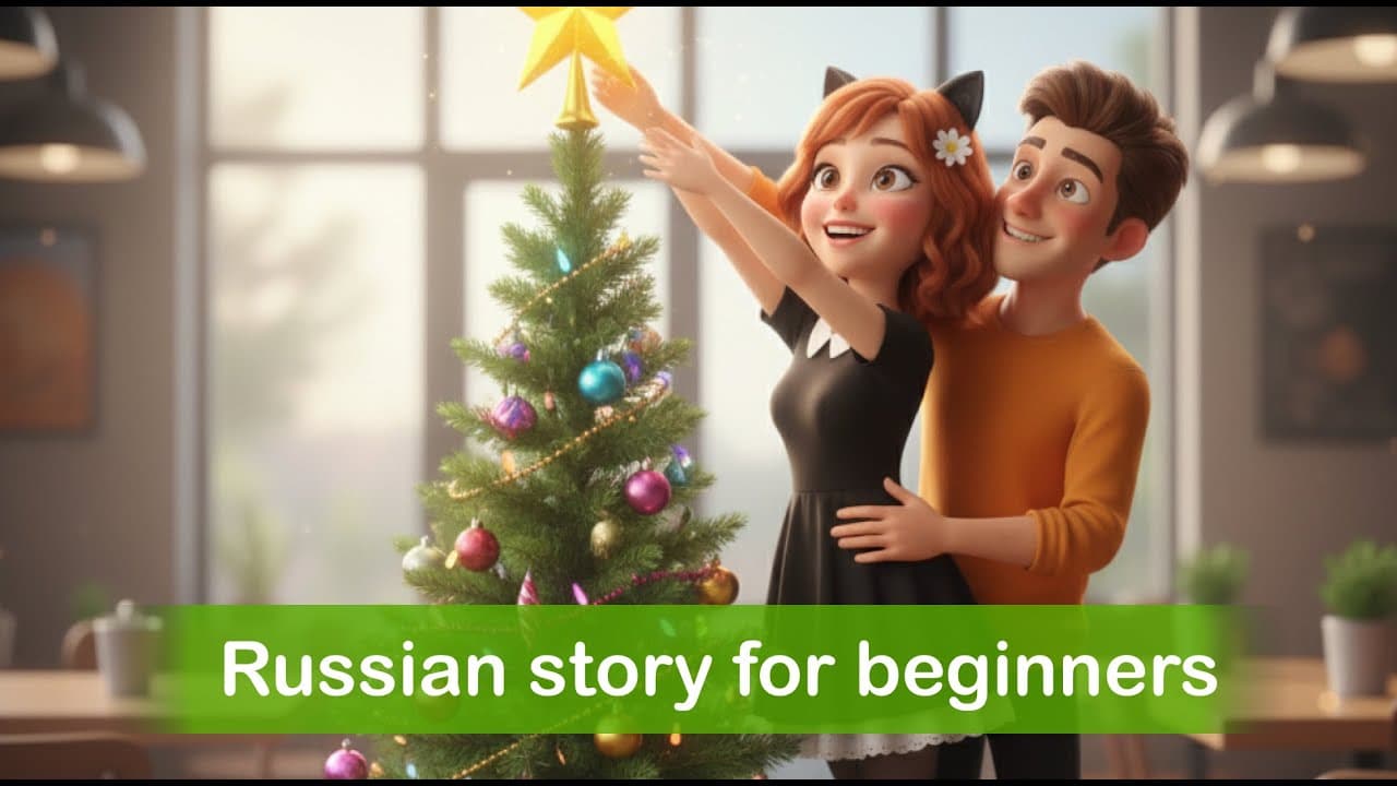 Learn Russian with a Story: Our First New Year's Tree! 🎄