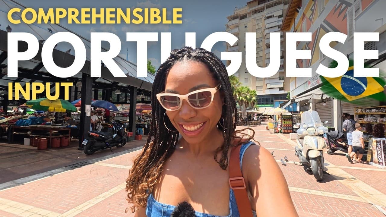 Practice Brazilian Portuguese with Me in Tirana | Comprehensible Input Vlog | Learn Brazilianese