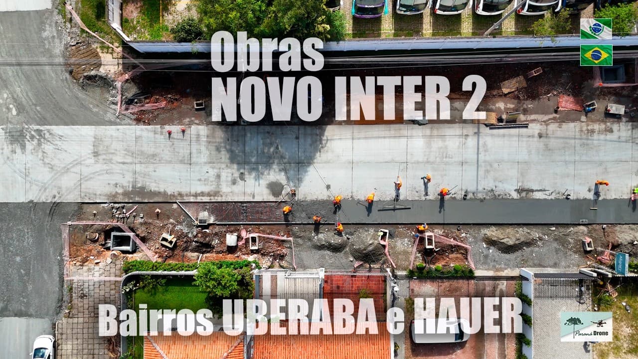 Andamento das Obras do Novo Inter 2 em Curitiba, bairros Uberaba, Hauer e Boqueirão