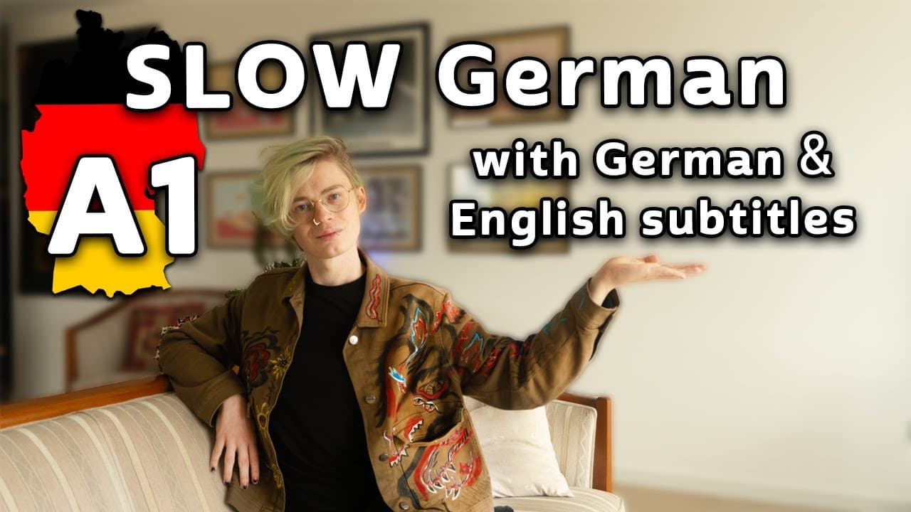BEGINNER Easy German Listening Practice with English subtitles / German Comprehensible Input A1-A2