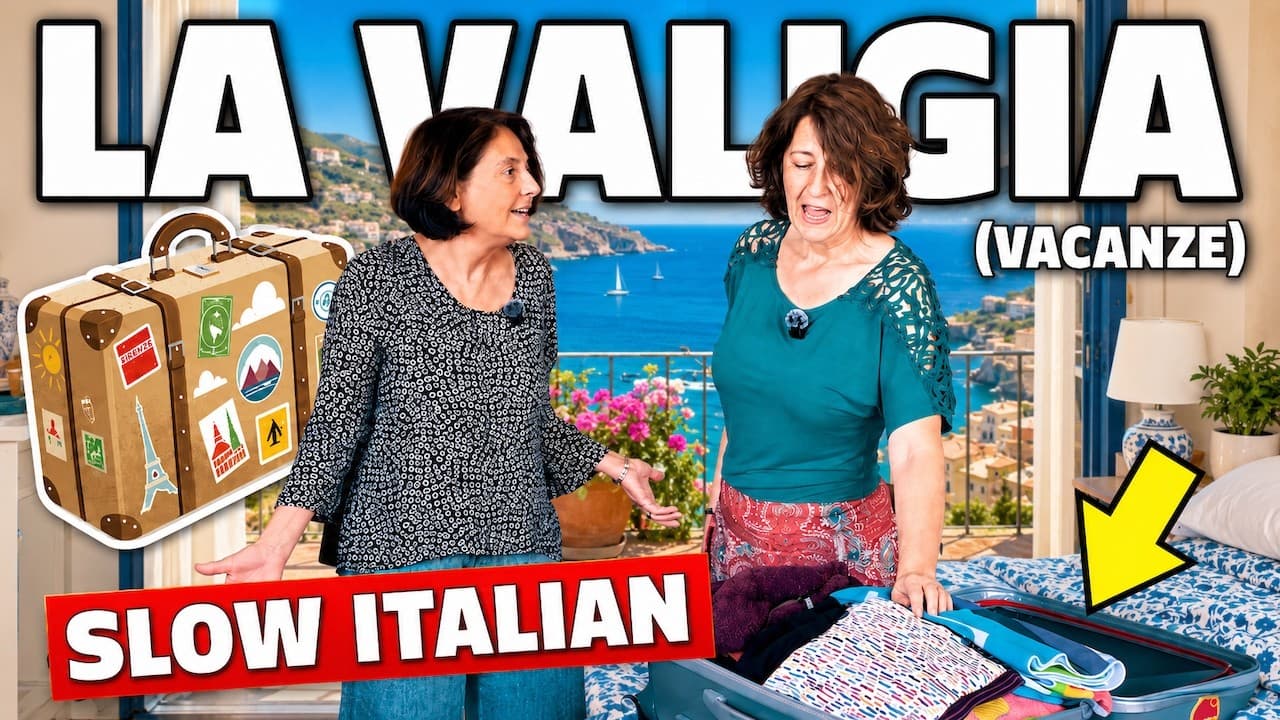 Italiano Parlato Lento 🇮🇹 Preparare la VALIGIA per il mare 🏝️ | #slowitalian  #italianoonline
