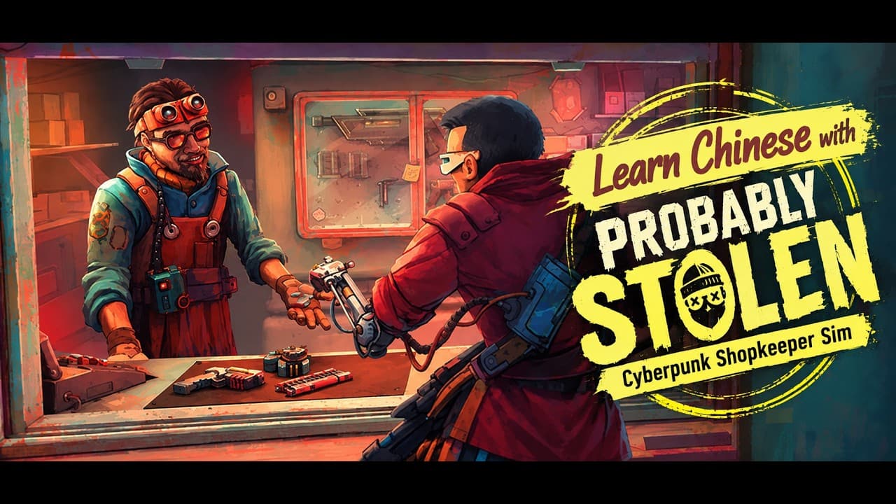 Learn Mandarin Chinese Through Probably Stolen - Cyberpunk Shopkeeper Sim | HSK4+