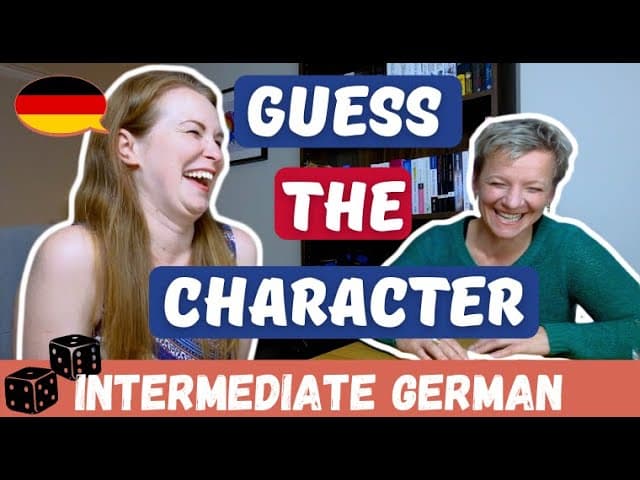 Playing Guess The Character With Vroni // Play Games and Learn German│Intermediate German