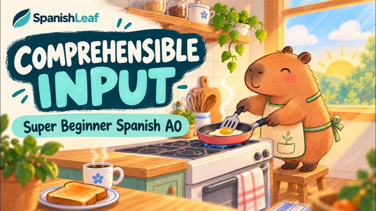 Spanish Comprehensible Input | Superbeginner | The capybara is cooking
