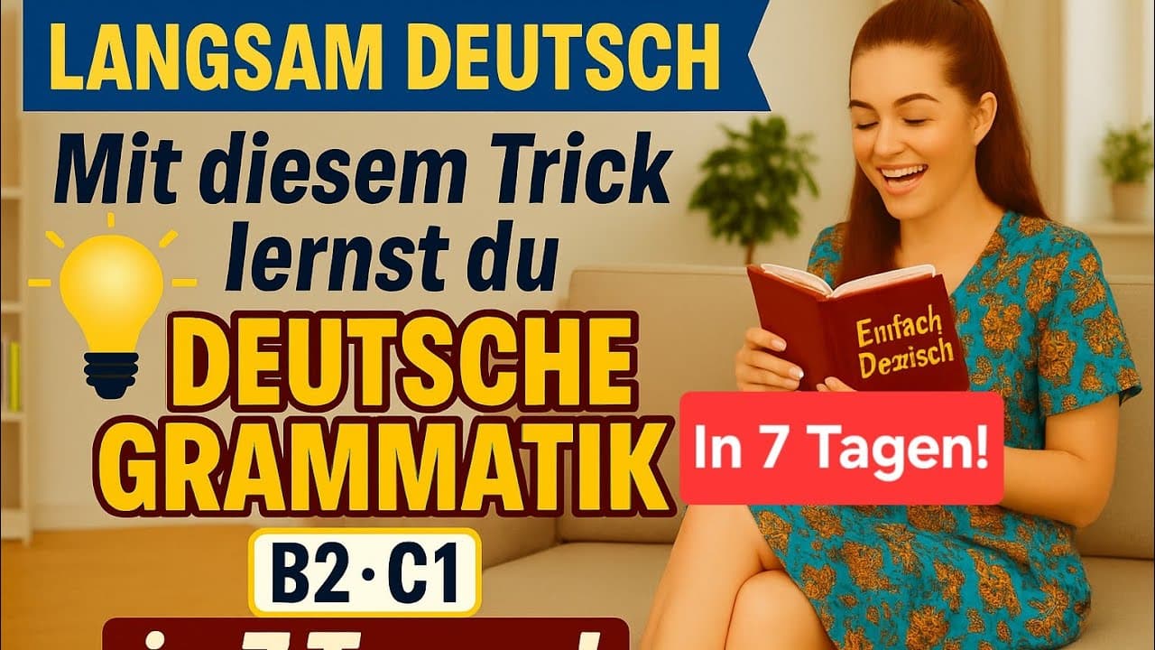Deutsch Grammatik B2–C1 – endlich verstehen! Deutsch Podcast.