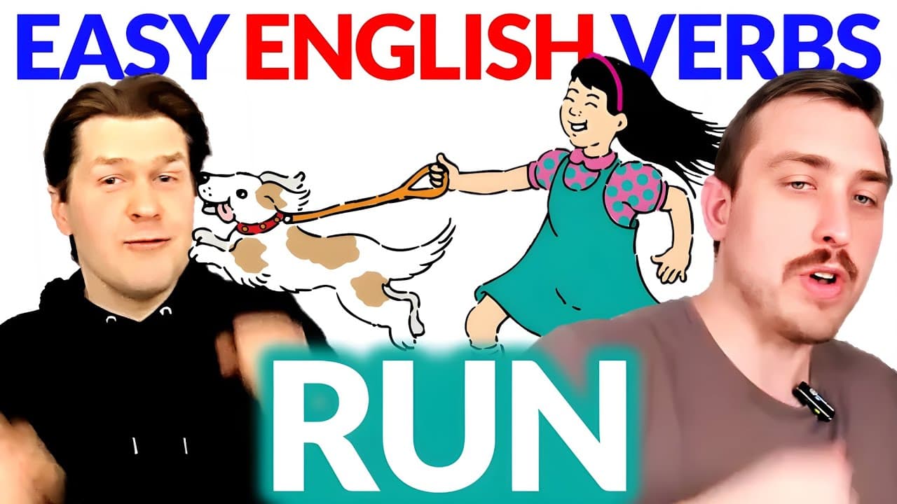 RUN 🏃‍♂️ Learn English Verbs | Easy Beginner English Comprehensible Input Lesson | Natural Approach
