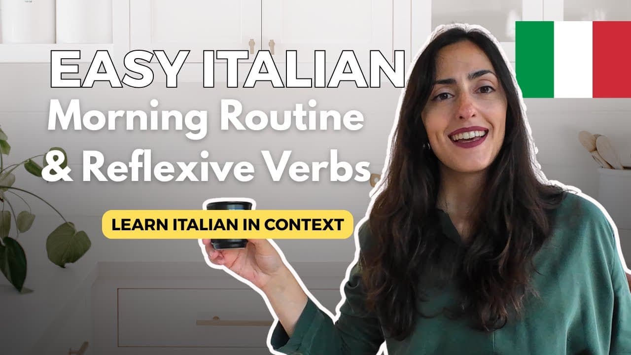 Slow Italian for Beginners - Morning Routine in Easy Italian (Learn in Context)