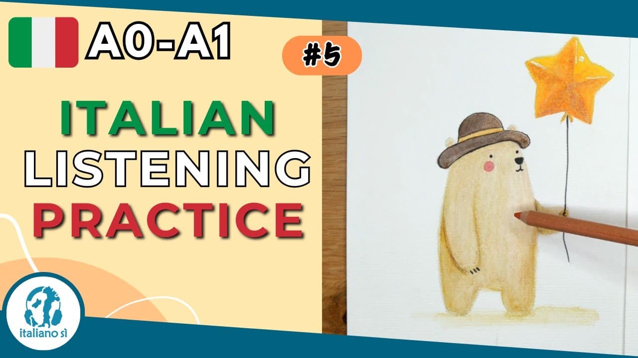 🖼️ #5 | What is the bear holding? (Italian for absolute beginners)