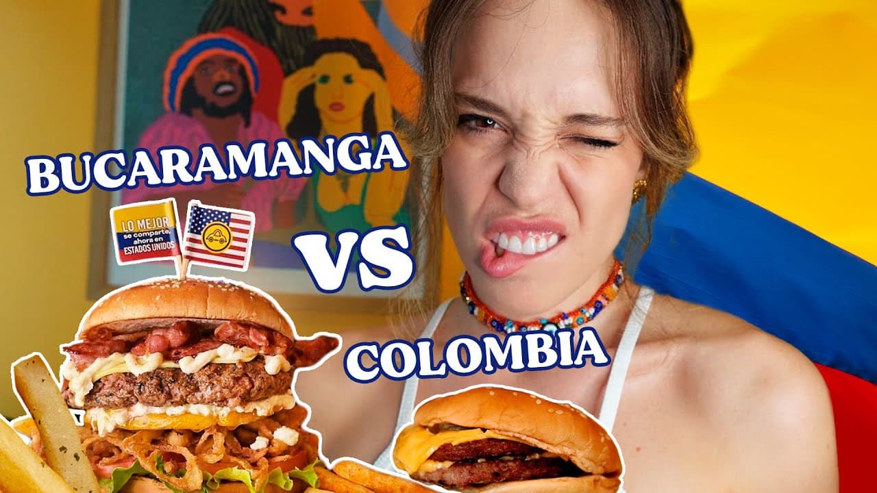 Ingredientes LOCOS en las hamburguesas de BUCARAMANGA | Español con María