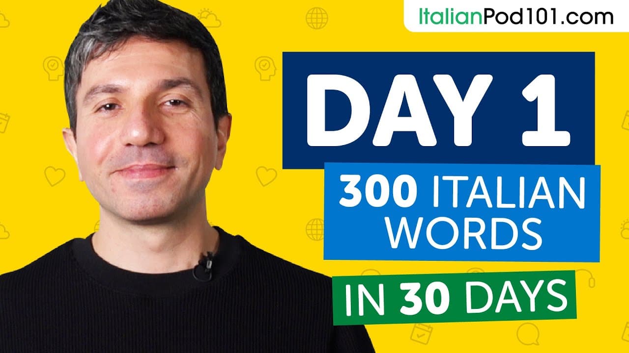 Day 1: 10/300 | Learn 300 Italian Words in 30 Days Challenge