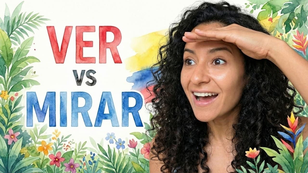 Learn Spanish through Story | Ver vs Mirar