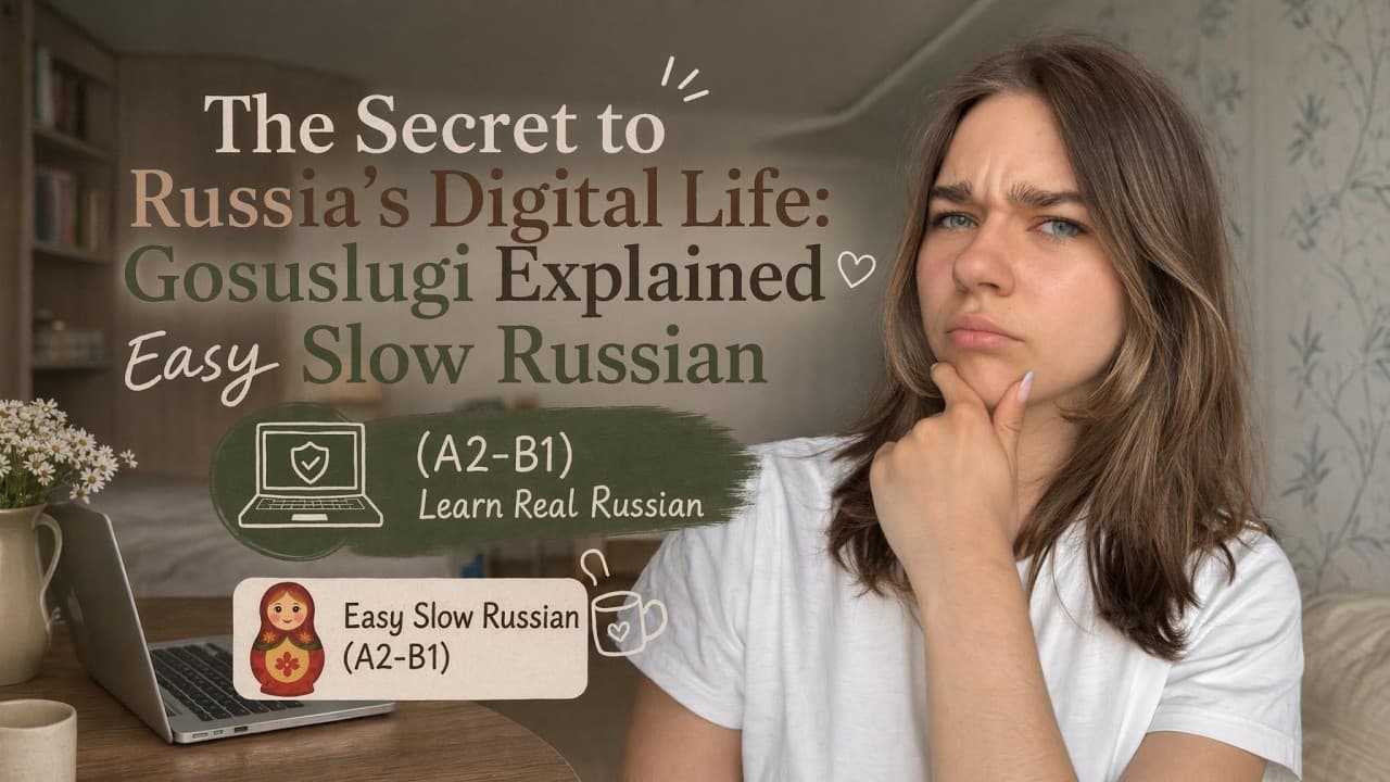 The Secret to Russia’s Digital Life: Gosuslugi Explained 📱 | A2-B1 | Easy Slow Russian