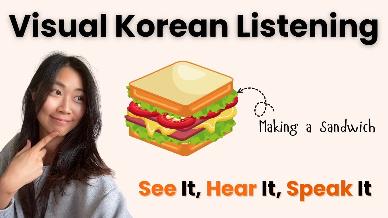 Visual Korean Listening for Beginners || Making a sandwich 🥪
